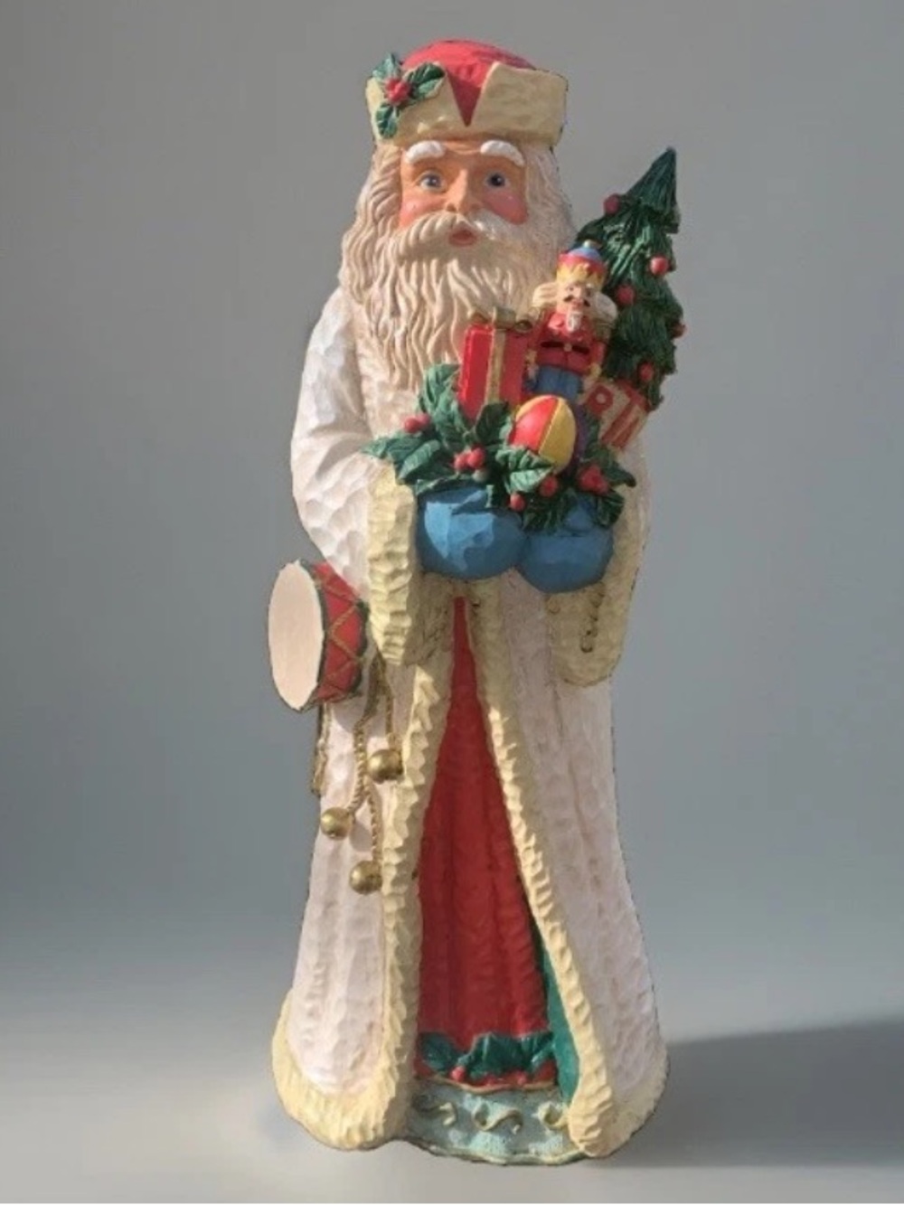 Vintage Old World Santa Clause Figurine / Statue Christmas Decoration 11"